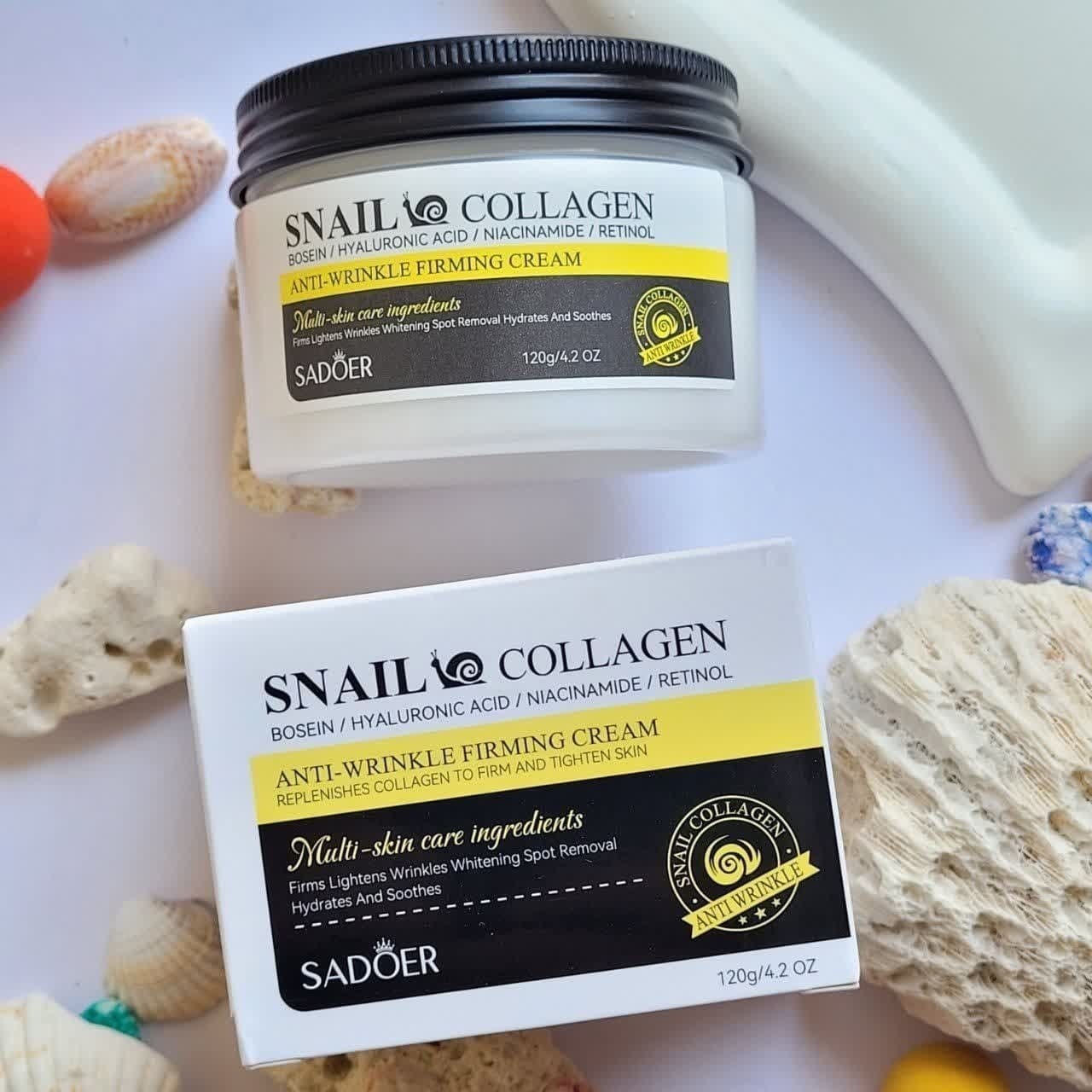 کرم حلزون کلاژنsnail بمب جوانساز و نوسازی صورت.حجم120g🍃
